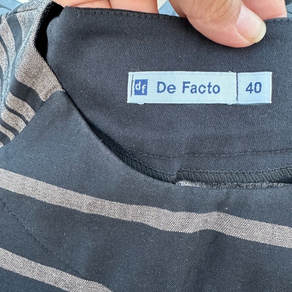 DeFacro stretchy black and brown dress size 40.  USA L - Picture 8 of 8